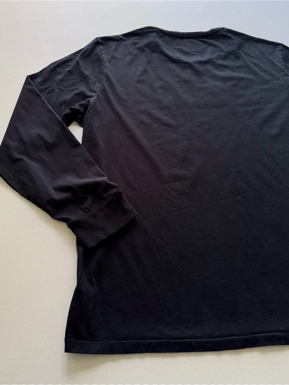 Polo by Ralph Lauren Black Long-Sleeve Tee with Red POLO Chest Logo XXL